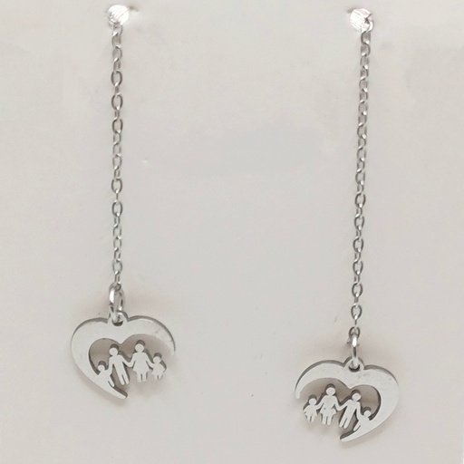 گوشواره بخیه ای مدل قلب کد w-er-027