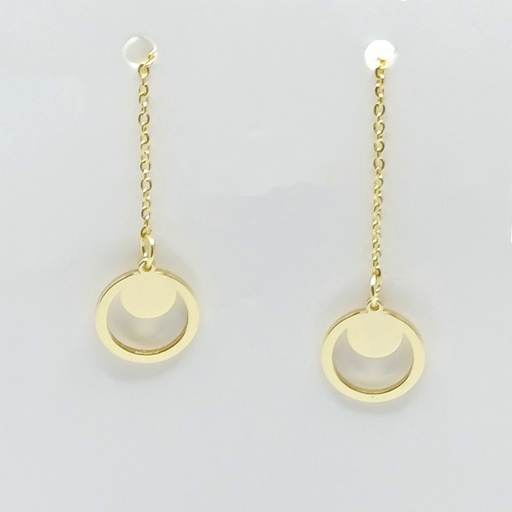 گوشواره بخیه ای مدل دایره کد w-er-022