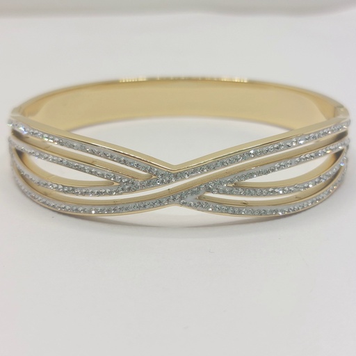 دستبند النگویی نگین دار استیل