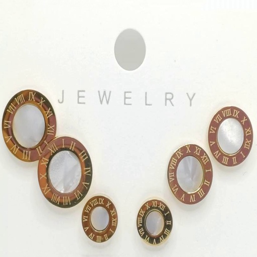 گوشواره پک ۳ تایی میخی استیل کد w-er-012