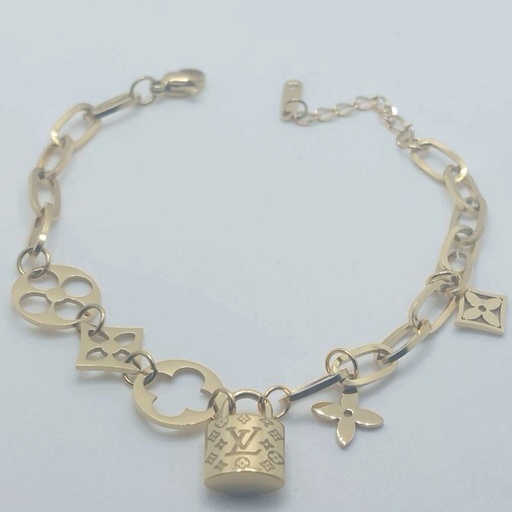 دستبند اویز دار مدل لویی ویتون