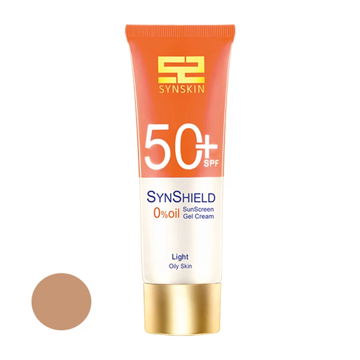 کرم ضد آفتاب رنگی ساین اسکین SPF 50 مدل Syn Shield ‌مناسب برای پوست‌های چرب حجم 50 میل