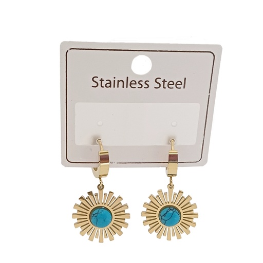 گوشواره اویزدار فیروزه ای کد w-er-084