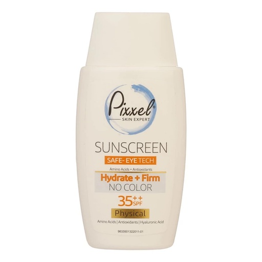 [190366] کرم ضد آفتاب بدون رنگ پیکسل SPF35 ‌مدل Physical مناسب انواع پوست‌ حجم 50 میل