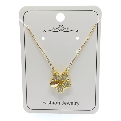 پلاک و زنجیر مدل گل واشو کد ne-w-06