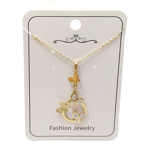 پلاک و زنجیر مدل پروانه کد ne-w-12