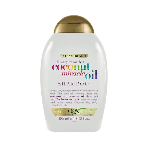 [750048] شامپو او جی ایکس مدل Coconut Miracle Oil انواع‌موهای آسیب‌دیده 380میل