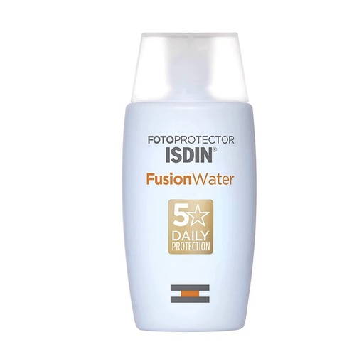 [190574] کرم ضدآفتاب بی‌رنگ ایزدین SPF50 مدل Fusion Water 5 Daily انواع پوست 50 میل