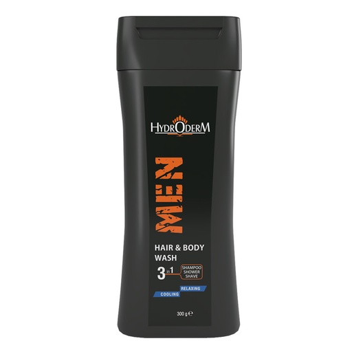 شامپو 3 در 1 سر و بدن و اصلاح صورت آقایان هیدرودرم آرامش‌بخش 300گرم