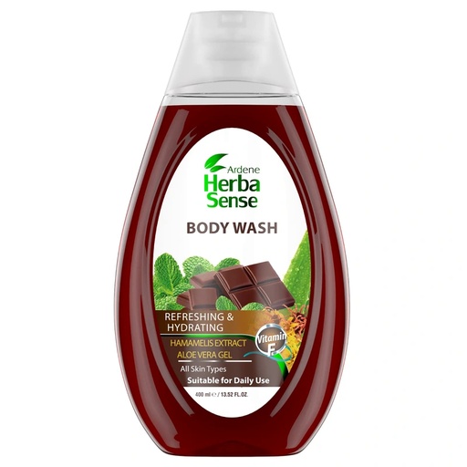 شامپو بدن آردن هرباسنس با رایحه  طراوت‌بخش شکلات و نعناع انواع‌پوست 400میل