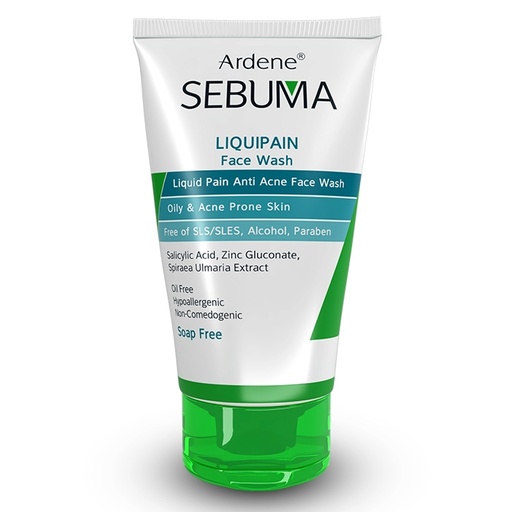 [180159] مایع شوینده غیر صابونی صورت آردن سبوما مدل LIQUIPAIN FACE WASH چرب و جوشدار 150میل