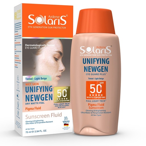 [190899] ضد آفتاب ضد لک رنگی Unifying NEWGEN SPF50 آردن سولاریس انواع‌پوست 100میل-بژ روشن