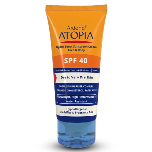 کرم ضد‌آفتابspf40 رطوبت‌رسان آردن آتوپیا مدلDry Relief پوست خشک‌و‌خیلی‌ خشک 50میل