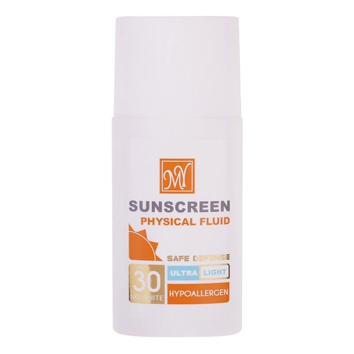 [190939] فلوئید ضدآفتاب فیزیکال بی‌رنگ مای +SPF30 انواع‌پوست و پوست‌حساس 50میل