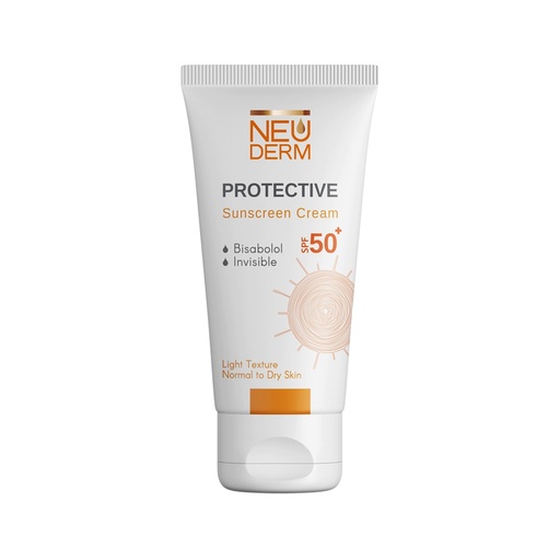 [191169] کرم ضد آفتاب بی‌رنگ SPF50 هایلی پروتکتیو نئودرم مناسب پوست‌‌نرمال تا خشک و حساس 50میل
