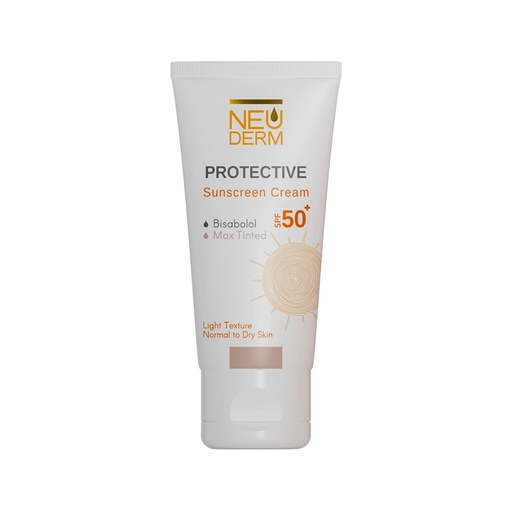 کرم ضد آفتاب رنگی SPF50 هایلی پروتکتیو نئودرم مناسب پوست‌‌نرمال تا خشک و حساس 50میل-رنگ‌بژ
