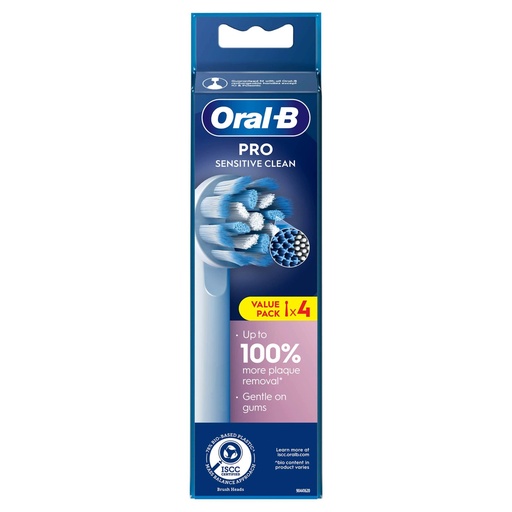 [191251] سری یدک مسواک برقی اورال-بی مدل Sensitive Clean  بسته 4 عددی