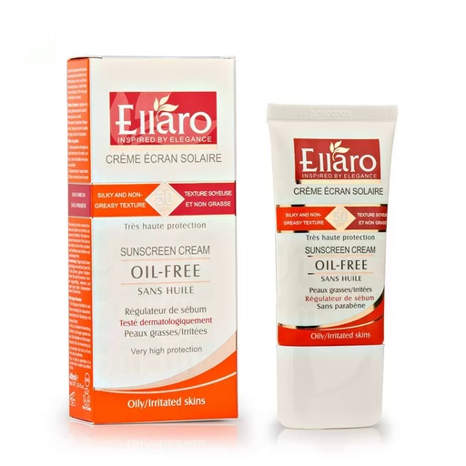 [191358] کرم ضد آفتاب بی‌رنگ الارو با SPF50 فاقد چربی مناسب پوست چرب و مستعد جوش حجم 50 میل