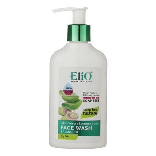 ژل شستشوی صورت الیو مدل آلوئه ورا و علف لیمو مناسب پوست چرب حجم 175 میل