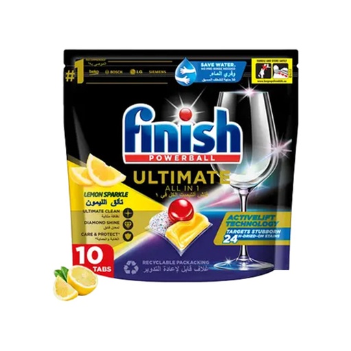 [191495] قرص ماشین ظرفشویی فینیش مدل ultimate all in 1 بسته 10 عددی