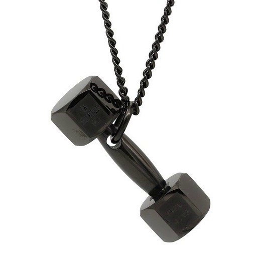 گردنبند استیل مدل دمبل کد 02