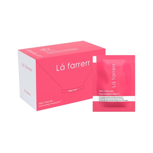 پد جوان کننده و لایه بردار پوست لافارر (1)مدل AHA10% و هیالورونیک اسید بسته 30 عددی