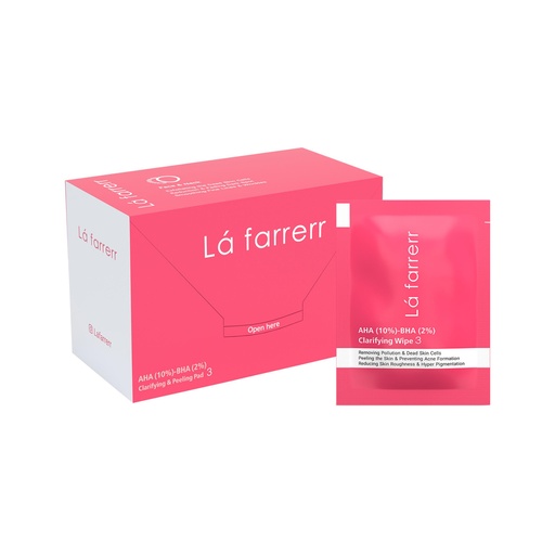 پد پاکسازی کننده و لایه بردار پوست لافارر (3) مدل حاوی 10% AHA و 2% BHA بسته 30 عددی