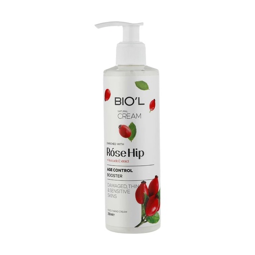 کرم مرطوب کننده بیول مدل rose hip مناسب پوست حساس و آسیب دیده حجم 250 میل