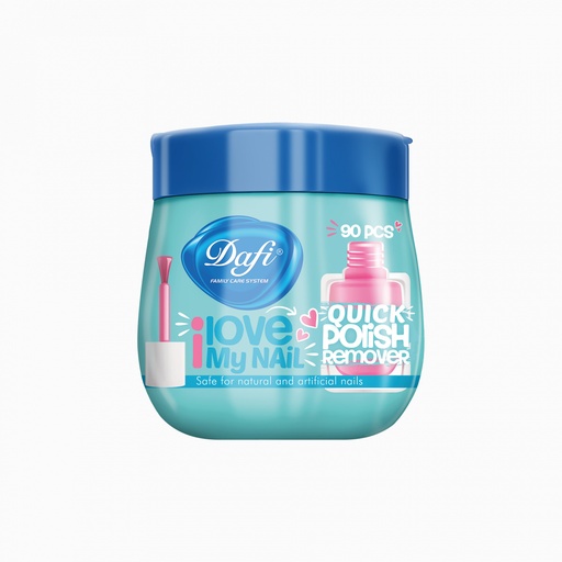 دستمال مرطوب لاک پاک کن قوطی دافی بسته 90 عددی 