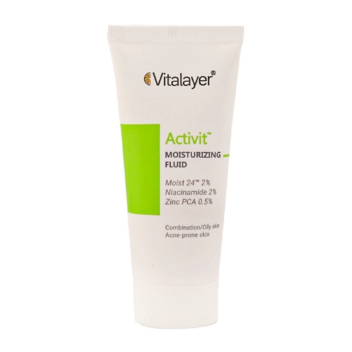لوسیون فلوئید مرطوب کننده ویتالیر مناسب پوست چرب حجم 40 میل