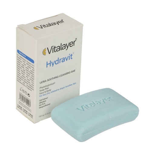 پن شوینده صورت ویتالیر مدل Hydravit مناسب پوست خشک ، حساس و آسیب دیده وزن 100 گرم