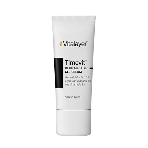 کرم ژل لایه بردار ویتالیر حاوی رتینالدئید مدل Timevit مناسب انواع پوست حجم 30 میل