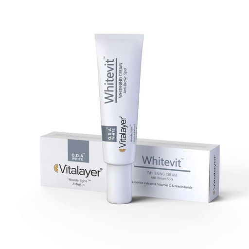 کرم روشن کننده ویتالیر مدل Whitevit مناسب انواع پوست حجم 30 میل