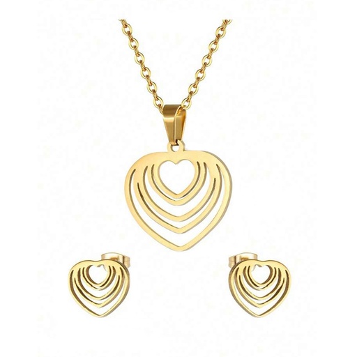 نیم ست استیل مدل قلب