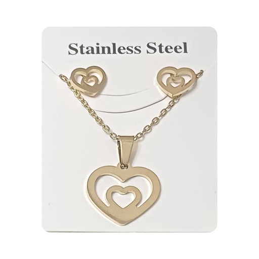 نیم ست استیل مدل قلب