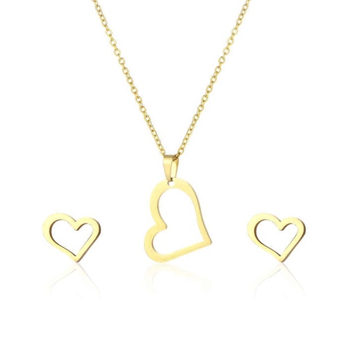 نیم ست استیل مدل قلب