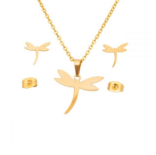 نیم ست استیل مدل سنجاقک کد w-se-308 