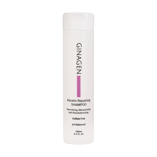 شامپو فری سولفات مو ژیناژن مدل کراتین مناسب انواع مو حجم 250 میل