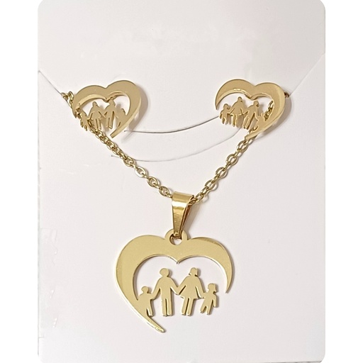 نیم ست استیل مدل قلب کد w-se-312