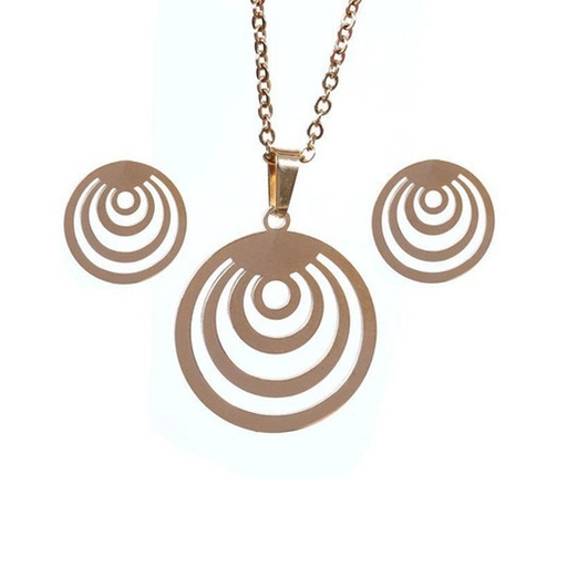 نیم ست استیل مدل دایره کد w-se-313