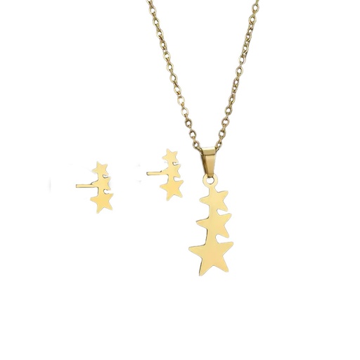 نیم ست استیل مدل ستاره سه تایی کد w-se-317