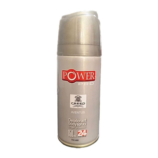 اسپری خوشبوکننده بدن مردانه پاور پرو مدل Creed Aventus حجم 150 میل 