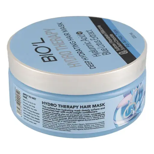 ماسک مو سولفات فری مدل هیدرو تراپی مناسب انواع مو حجم 220 میلی لیتر بیول 