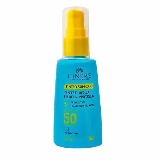ضدآفتاب فلوئید رنگی SPF50 سینره رنگ بژ روشن 50 میل