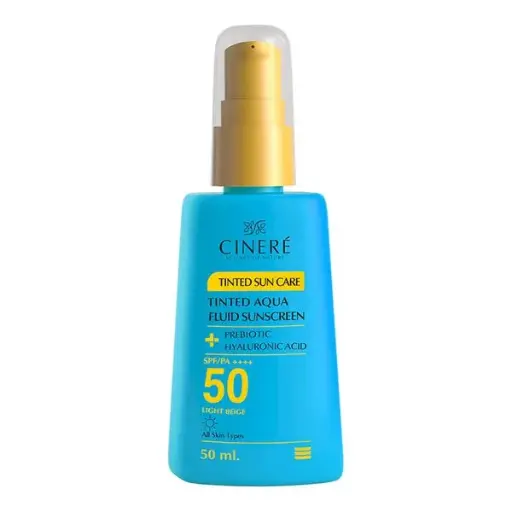 [11921] فلوئید ضدآفتاب رنگی SPF50 سینره رنگ بژ روشن 50 میل