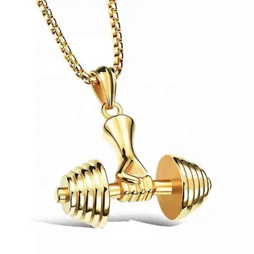 پلاک گردنی مدل دمبل 