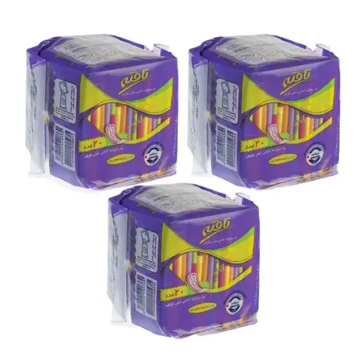 پد روزانه تافته مجموعه 3 عددی - مدل Ultra Thin بسته 20 عددی 