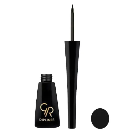 خط چشم کوزه ای گلدن رز مدل Dip Liner Black 