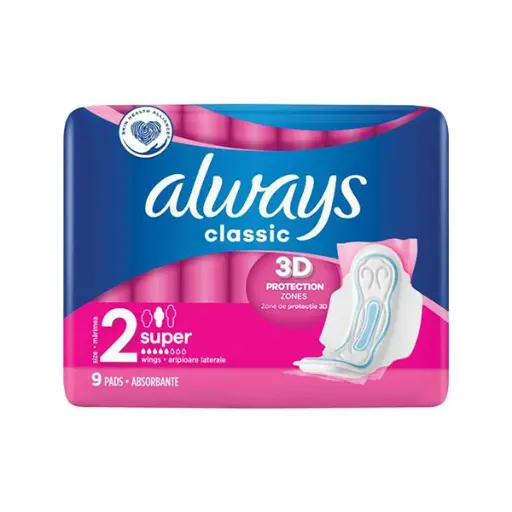 [290888] نوار بهداشتی الویز مدل Classic Super سایز 2 بسته 9 عددی