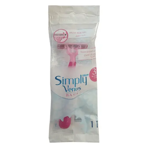 [240891] خودتراش ژیلت سری BASIC مدل SIMPLY VENUS 3